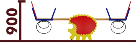 Качели-балансир Ёжик 04108.21 для детской площадки, фото 2