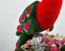 Топиари композиция Жар-птица на вазоне - газон Eco