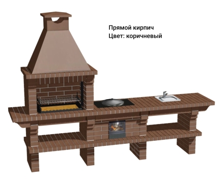 Печь Аристократ 716 S Прямоугольный кирпич красный с коричневым, фото 6