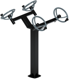 Рули (положение стоя) серый - Уличный тренажер - СТ 101-13, фото 3 Рули (положение стоя) серый - Уличный тренажер - СТ 101-13, фото 3