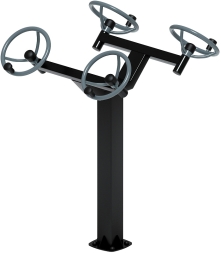 Рули (положение стоя) серый - Уличный тренажер - СТ 101-13, фото 2 Рули (положение стоя) серый - Уличный тренажер - СТ 101-13, фото 2