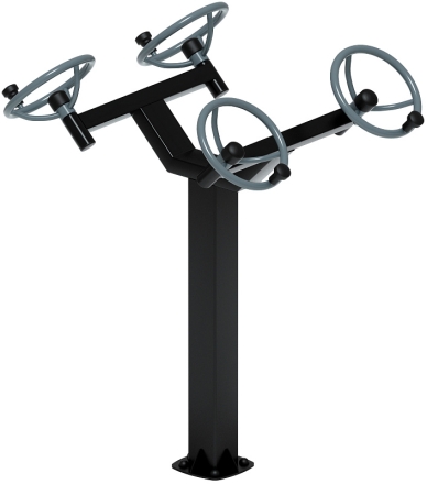 Рули (положение стоя) серый - Уличный тренажер - СТ 101-13, фото 1