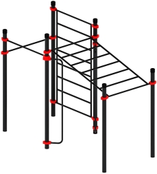 Воркаут ЛОВ 108 красный ВТ 102.12-01, фото 3 Воркаут ЛОВ 108 красный ВТ 102.12-01, фото 3