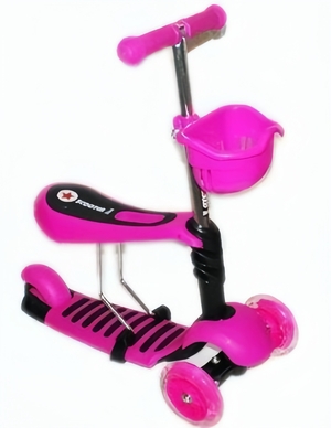 Самокат трёхколёсный с сиденьем арт. 26504, фото 1