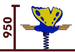 Качели-балансир на пружине Бабочка 04511.21 для детской площадки, фото 2 Качели-балансир на пружине Бабочка 04511.21 для детской площадки, фото 2