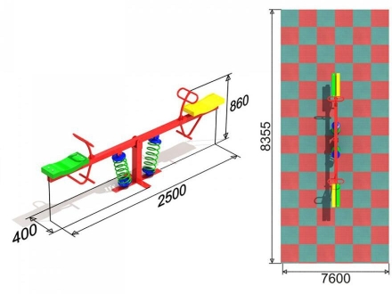Качели-балансир N3 для детской площадки , фото 2