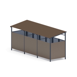 Навес контейнерной площадки для мусора (3 секции) МФ 55.02.02.3-02, фото 3