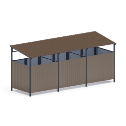 Навес контейнерной площадки для мусора (3 секции) МФ 55.02.02.3-02, фото 2