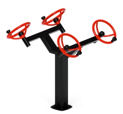 Рули (положение сидя) красный - Уличный тренажер - СТ 102-11, фото 4 Рули (положение сидя) красный - Уличный тренажер - СТ 102-11, фото 4