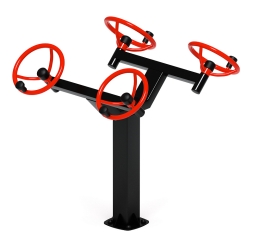 Рули (положение сидя) красный - Уличный тренажер - СТ 102-11, фото 3 Рули (положение сидя) красный - Уличный тренажер - СТ 102-11, фото 3