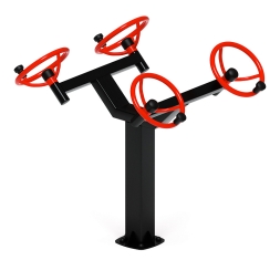 Рули (положение сидя) красный - Уличный тренажер - СТ 102-11, фото 2 Рули (положение сидя) красный - Уличный тренажер - СТ 102-11, фото 2