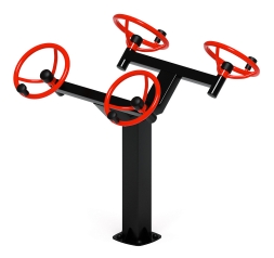 Рули (положение сидя) красный - Уличный тренажер - СТ 102-11, фото 1 Рули (положение сидя) красный - Уличный тренажер - СТ 102-11, фото 1