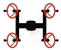 Рули (положение сидя) красный - Уличный тренажер - СТ 102-11, фото 5 Рули (положение сидя) красный - Уличный тренажер - СТ 102-11, фото 5