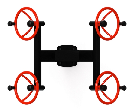 Рули (положение сидя) красный - Уличный тренажер - СТ 102-11, фото 5