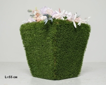 Топиари вазон Кантри, L=55 см - газон Deluxe Топиари вазон Кантри, L=55 см - газон Deluxe