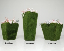 Топиари вазон Кантри, L=55 см - газон Deluxe Топиари вазон Кантри, L=55 см - газон Deluxe