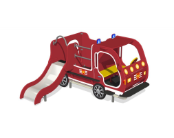 Игровой комплекс Пожарная машинка с горкой ИО-10, фото 1