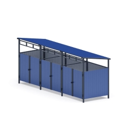 Навес контейнерной площадки для мусора (3 секции) МФ 55.02.02.3-03, фото 1