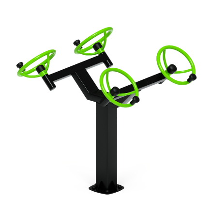 Рули (положение сидя) зеленый - Уличный тренажер - СТ 102-12, фото 3