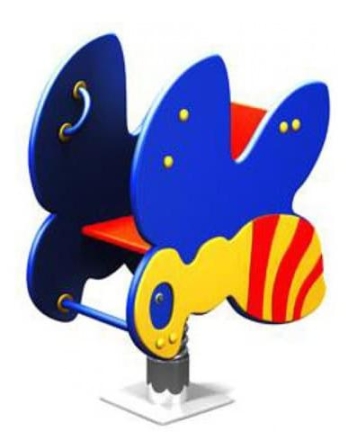 Качалка на пружине Пчелка CКИ 024 для детской площадки, фото 1