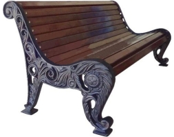 Скамейка чугунная Цветущий сад 1,8 м (2 опоры), фото 1 Скамейка чугунная Цветущий сад 1,8 м (2 опоры), фото 1