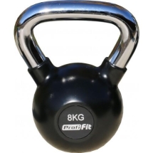 Гиря обрезиненная с хромированной ручкой PROFI-FIT, 8 кг
