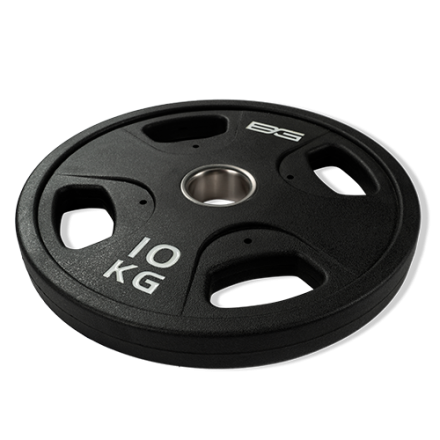 BRONZE GYM BG-PA-PL-P100 Диск олимпийский обрезиненный черный 10 кг, фото 1