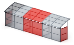 Навес для колясок (3 секции) МФ 743.01-02, фото 4