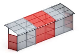 Навес для колясок (3 секции) МФ 743.01-02, фото 3