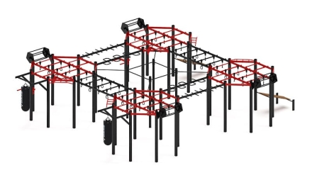 Многофункциональный спортивный комплекс (красный) МК 100.02-01, фото 2