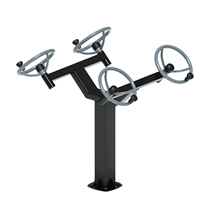 Рули (положение сидя) серый - Уличный тренажер - СТ 102-13, фото 5