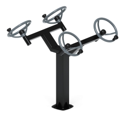 Рули (положение сидя) серый - Уличный тренажер - СТ 102-13, фото 4 Рули (положение сидя) серый - Уличный тренажер - СТ 102-13, фото 4