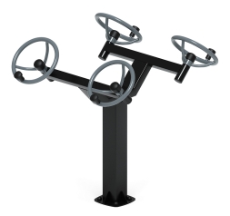 Рули (положение сидя) серый - Уличный тренажер - СТ 102-13, фото 3 Рули (положение сидя) серый - Уличный тренажер - СТ 102-13, фото 3