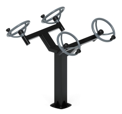 Рули (положение сидя) серый - Уличный тренажер - СТ 102-13, фото 2 Рули (положение сидя) серый - Уличный тренажер - СТ 102-13, фото 2