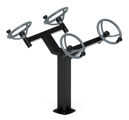 Рули (положение сидя) серый - Уличный тренажер - СТ 102-13, фото 2