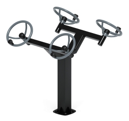 Рули (положение сидя) серый - Уличный тренажер - СТ 102-13, фото 1 Рули (положение сидя) серый - Уличный тренажер - СТ 102-13, фото 1