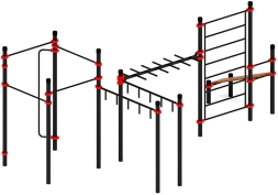 Воркаут ЛОВ 89 красный ВТ 101.14-01, фото 3 Воркаут ЛОВ 89 красный ВТ 101.14-01, фото 3