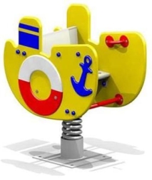 Качалка на пружине Пароходик CКИ 025 для детской площадки, фото 1 Качалка на пружине Пароходик CКИ 025 для детской площадки, фото 1