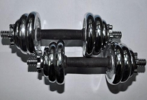 Гантель сборная хромировання. Вес одной гантели 8 кг. Продаётся парой