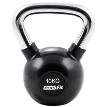 Гиря обрезиненная с хромированной ручкой PROFI-FIT, 10 кг