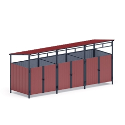 Навес контейнерной площадки для мусора (3 секции) МФ 55.02.02.3-04, фото 1