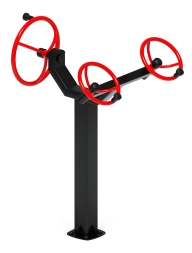 Рули (положение стоя) красный - Уличный тренажер - СТ 103-11, фото 1 Рули (положение стоя) красный - Уличный тренажер - СТ 103-11, фото 1