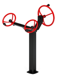 Рули (положение стоя) красный - Уличный тренажер - СТ 103-11, фото 2 Рули (положение стоя) красный - Уличный тренажер - СТ 103-11, фото 2