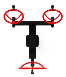 Рули (положение стоя) красный - Уличный тренажер - СТ 103-11, фото 5 Рули (положение стоя) красный - Уличный тренажер - СТ 103-11, фото 5