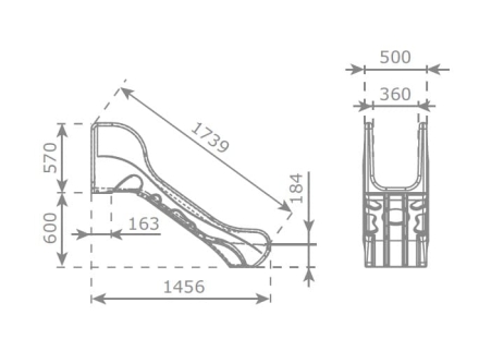 Скат KBT Bronco L1,7 H0,6 пластиковый для игровых площадок, фото 9