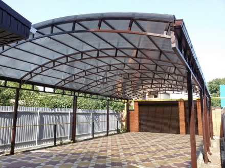 Автомобильный навес для частного участка, фото 1