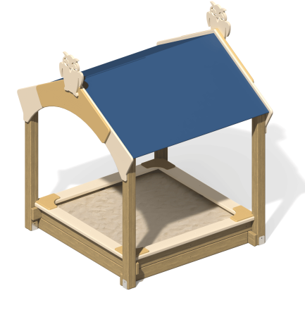 Песочница Сова ПС-43М с навесом для детской площадки, фото 1