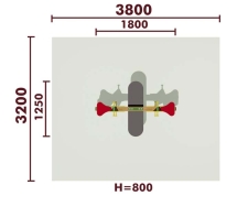 Качели-балансир на пружине Звездочка 04507 для детской площадки