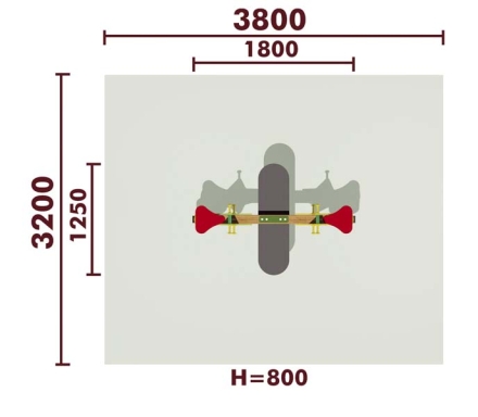 Качели-балансир на пружине Звездочка 04507 для детской площадки, фото 2