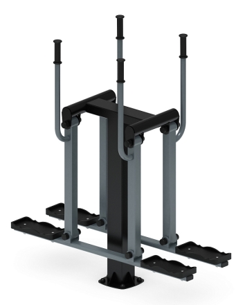 Двойные лыжи (серый) - Уличный тренажер - СТ 009-13.И1, фото 4